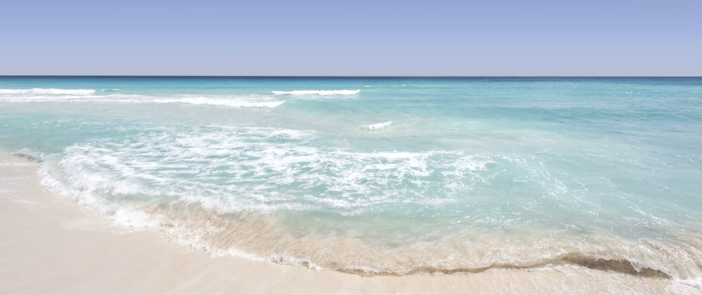 Cancun's turquoise coastline and beachfront hotels